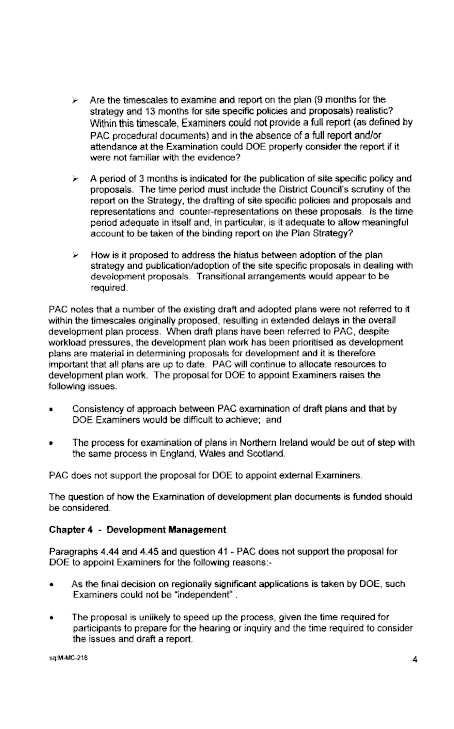 Planning Appeals Commission Submission to the Planning Bill