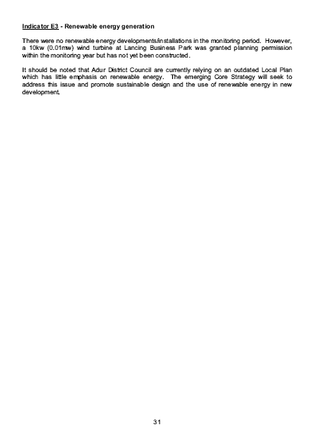 Annual Monitoring Report Example - Adur District Council