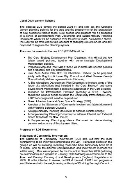 Annual Monitoring Report Example - Adur District Council