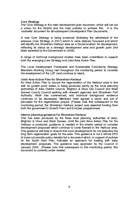 Annual Monitoring Report Example - Adur District Council