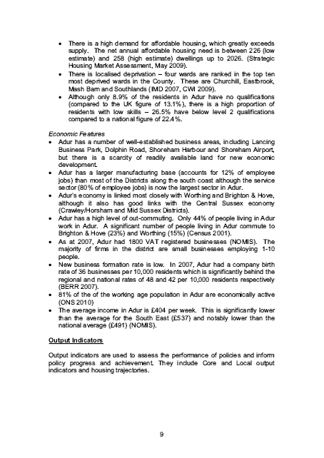Annual Monitoring Report Example - Adur District Council