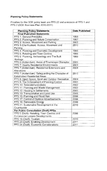 Northern Ireland Housing Executive Supplementary Information