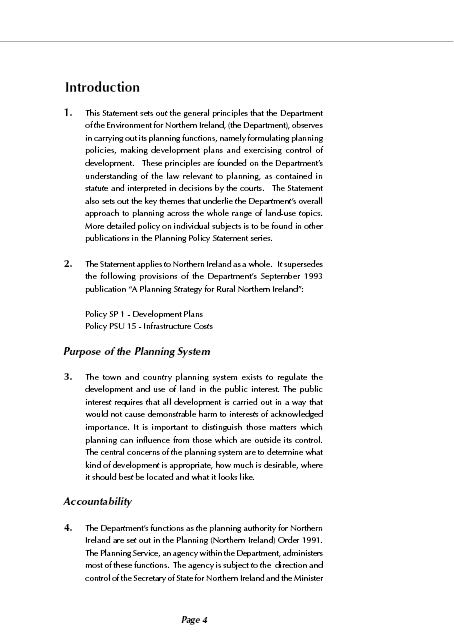 Planning Service PPS1 - General Principals