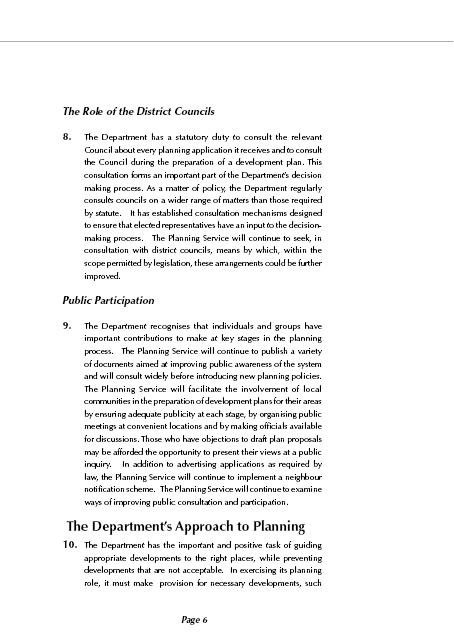 Planning Service PPS1 - General Principals