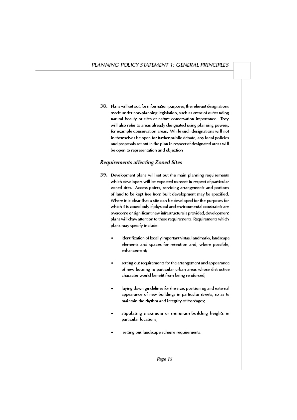 Planning Service PPS1 - General Principals
