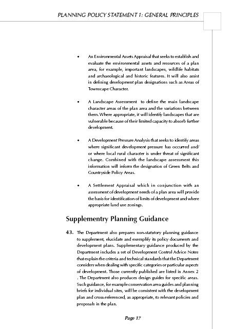 Planning Service PPS1 - General Principals