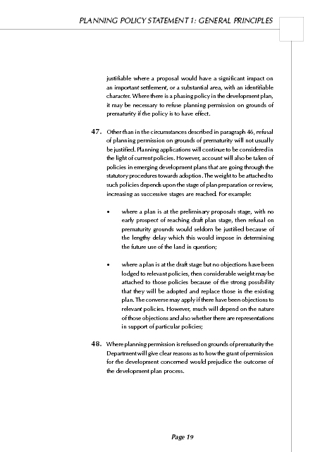 Planning Service PPS1 - General Principals