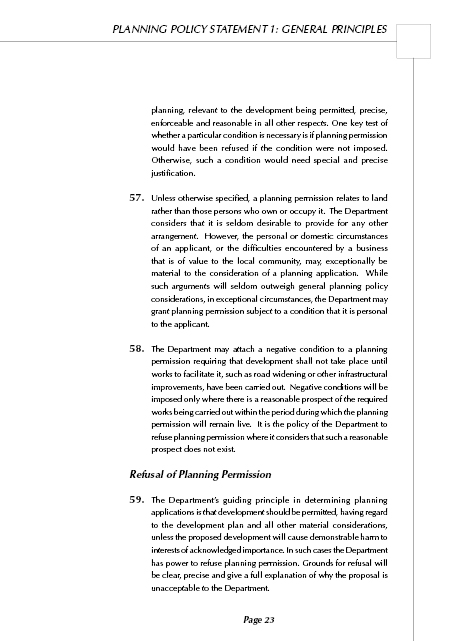 Planning Service PPS1 - General Principals