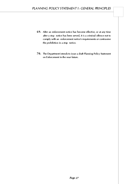 Planning Service PPS1 - General Principals