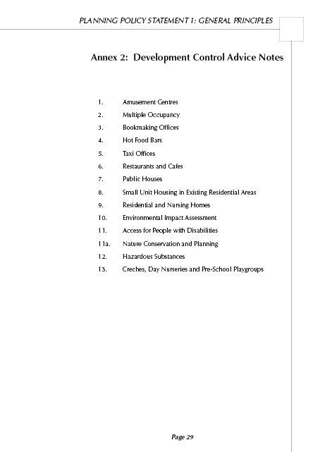 Planning Service PPS1 - General Principals