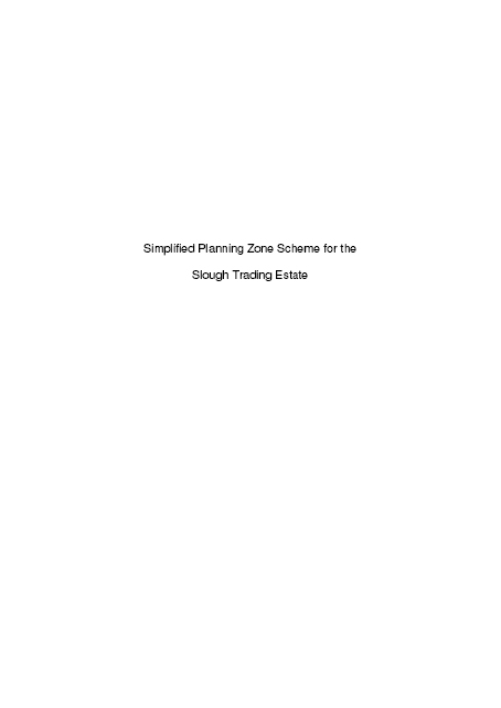 Simplified Planning Zone Scheme - Slough Trading Estate
