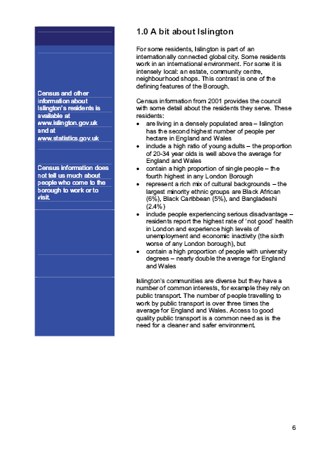 Islington’s Statement of Community involvement