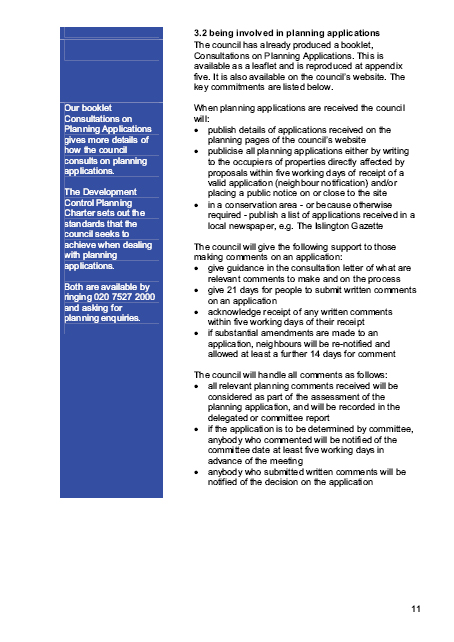 Islington’s Statement of Community involvement