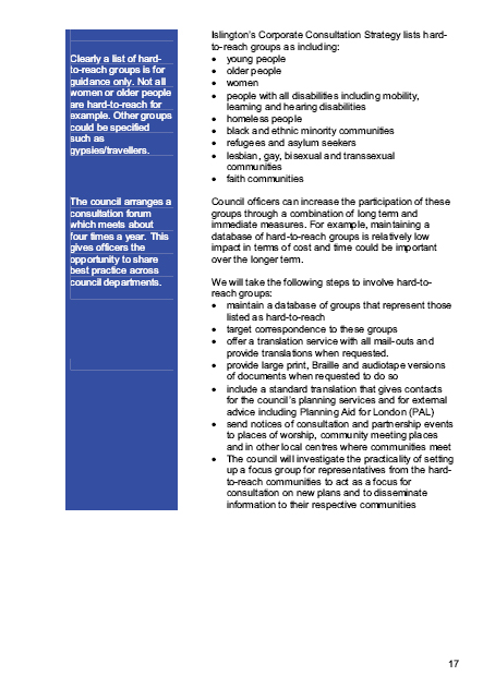 Islington’s Statement of Community involvement