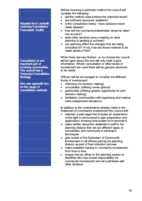 Islington’s Statement of Community involvement