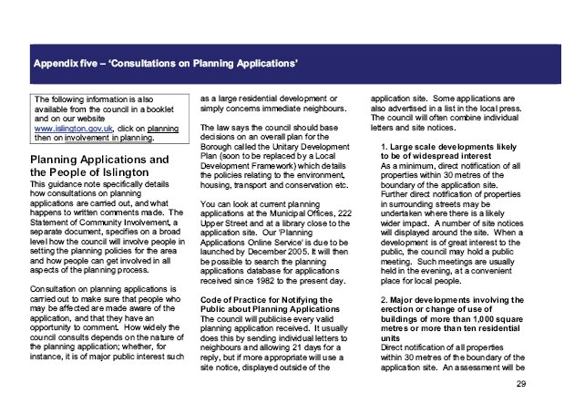 Islington’s Statement of Community involvement
