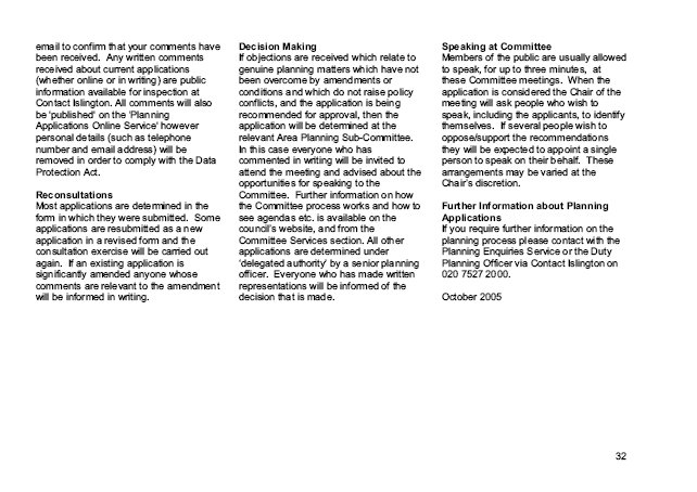 Islington’s Statement of Community involvement