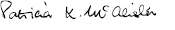 Patricia K McAlister Signature