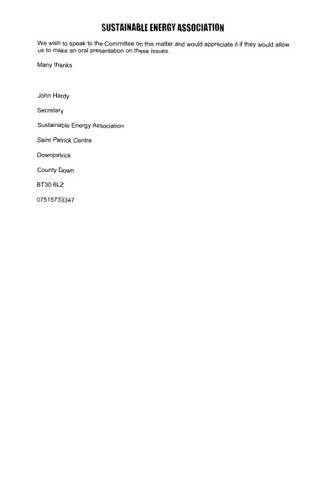 Sustainable Energy Association brief