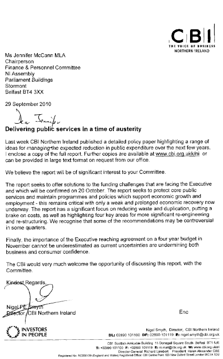 CBI - Delivering Public Services in a Time of Austerity
