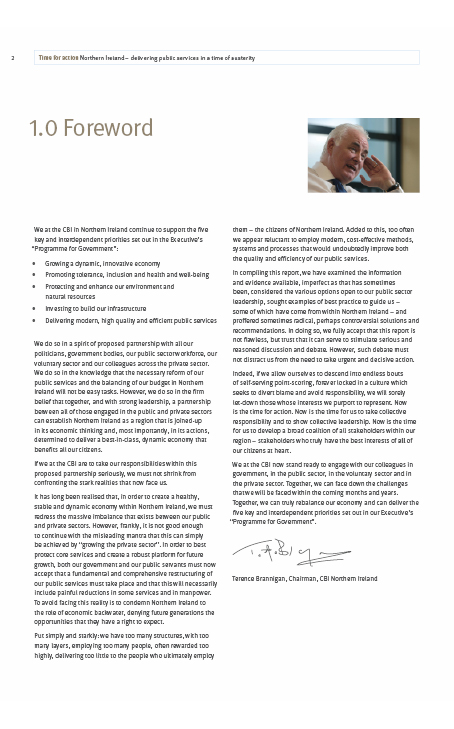 CBI-NI Public Spending Reform Executive Summary