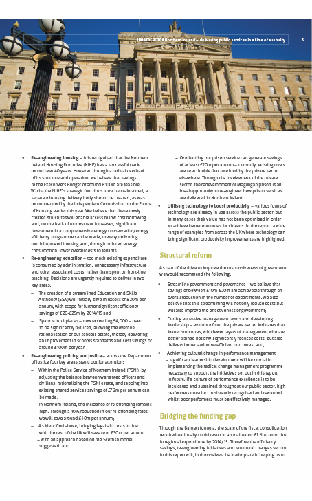 CBI-NI Public Spending Reform Executive Summary