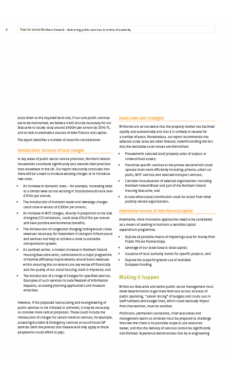 CBI-NI Public Spending Reform Executive Summary