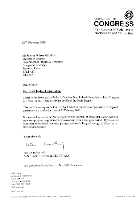 ICTU response to Draft Budget