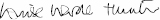 Louise Warde Hunter Signature