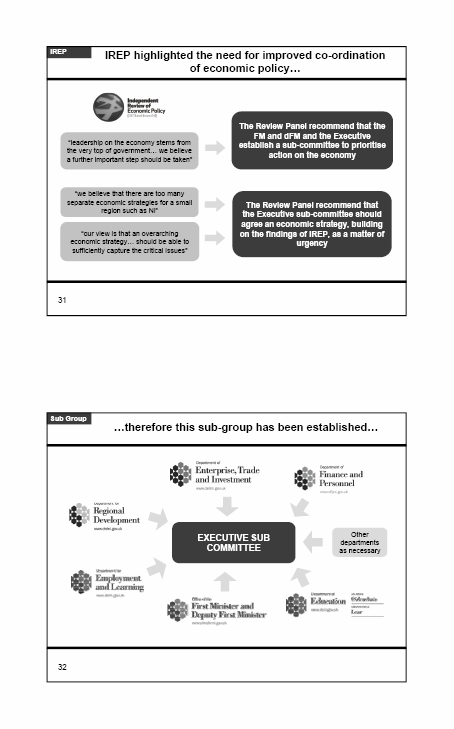 The NI Economy - Executive Sub Committee presentation