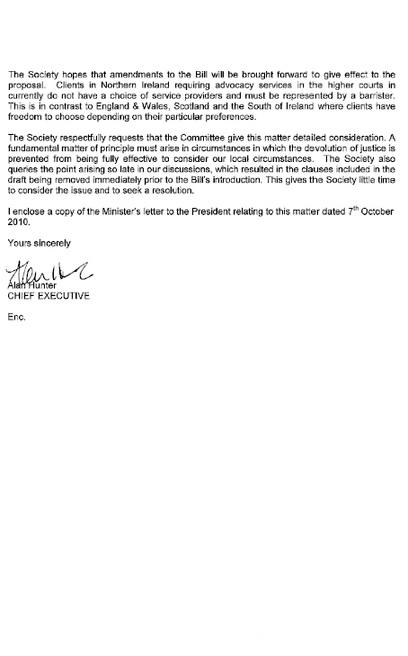 The Law Society of NI - Solicitor Advocacy submission