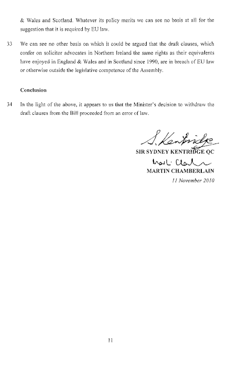 The Law Society of NI - Solicitor Advocacy submission