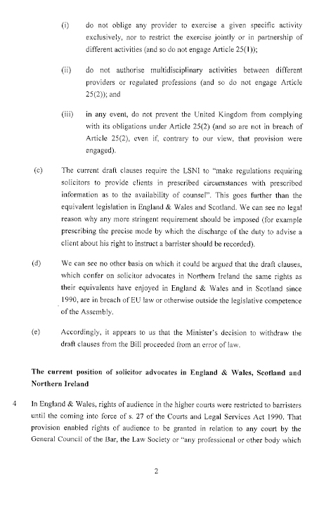 The Law Society of NI - Solicitor Advocacy submission