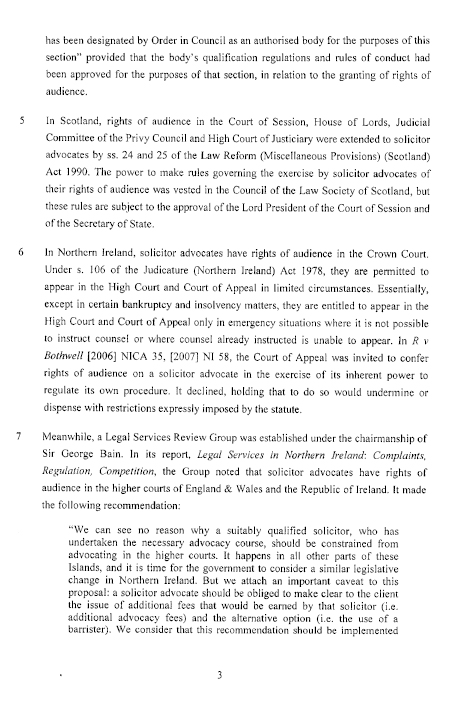 The Law Society of NI - Solicitor Advocacy submission