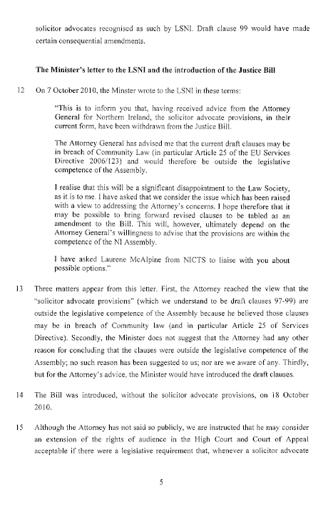 The Law Society of NI - Solicitor Advocacy submission
