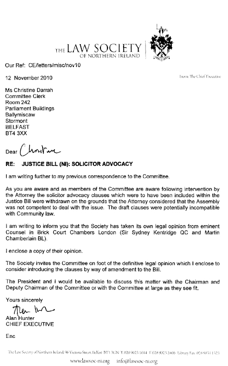 The Law Society of NI - Solicitor Advocacy submission