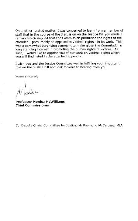 NI Human Rights Commission - Victims' Rights Work