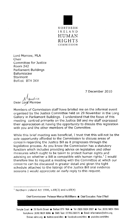 NI Human Rights Commission - Victims' Rights Work