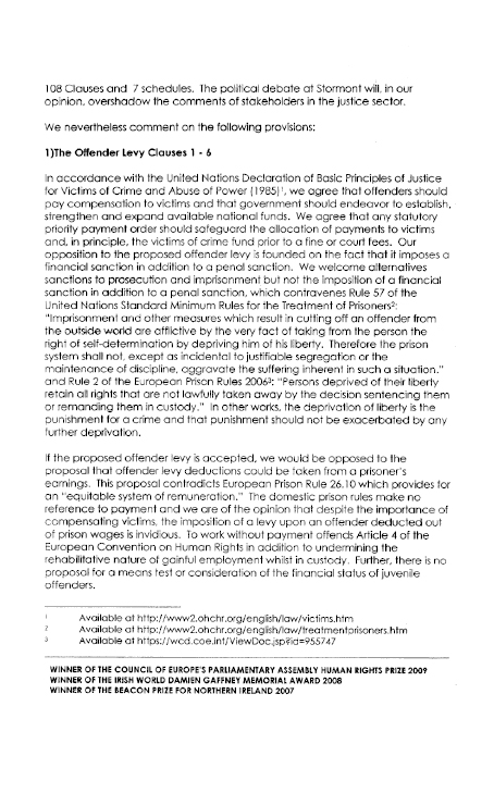 British Irish Rights Watch submission