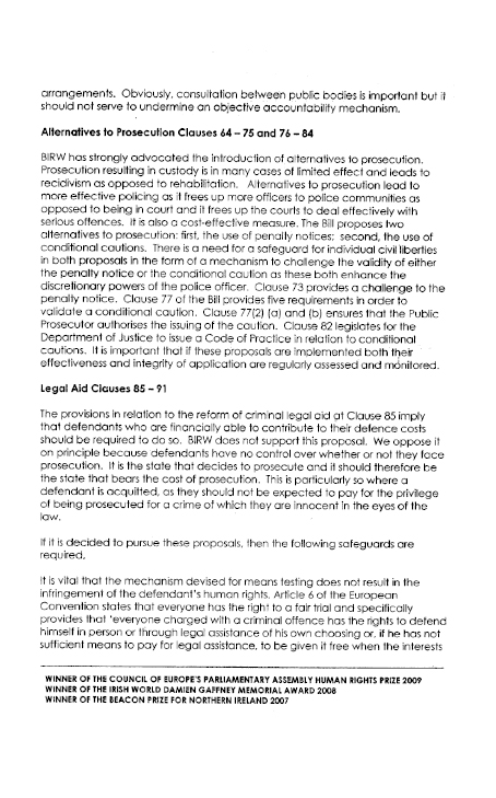 British Irish Rights Watch submission