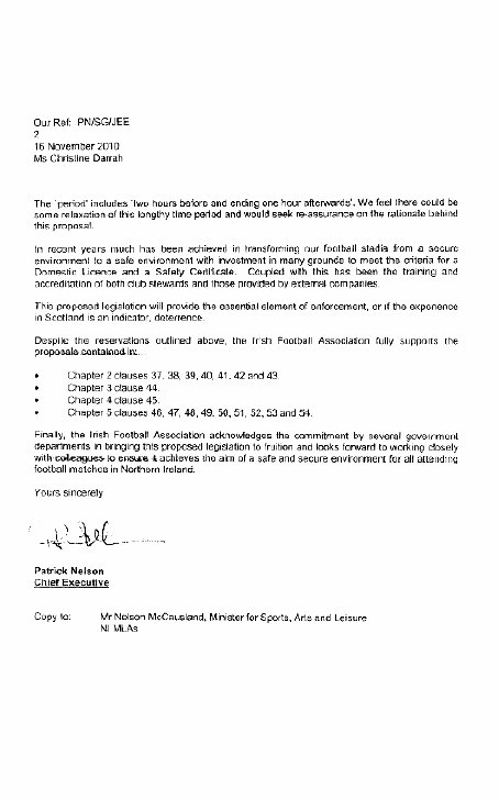 Irish Football Association submission