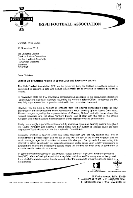 Irish Football Association submission