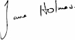Jane Holmes sig
