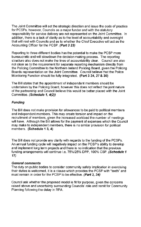 Larne Borough Council submission