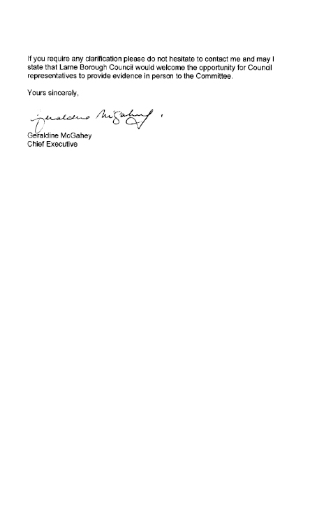 Larne Borough Council submission