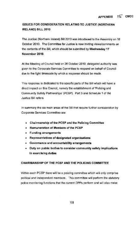 Lisburn City Council submission