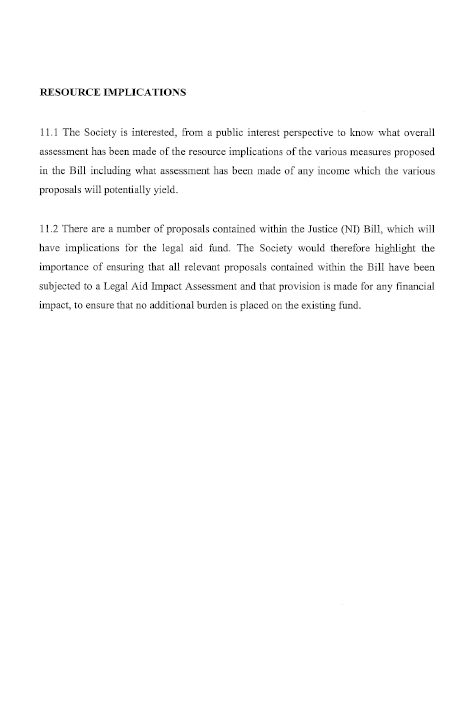 Law Society of Northern Ireland submission