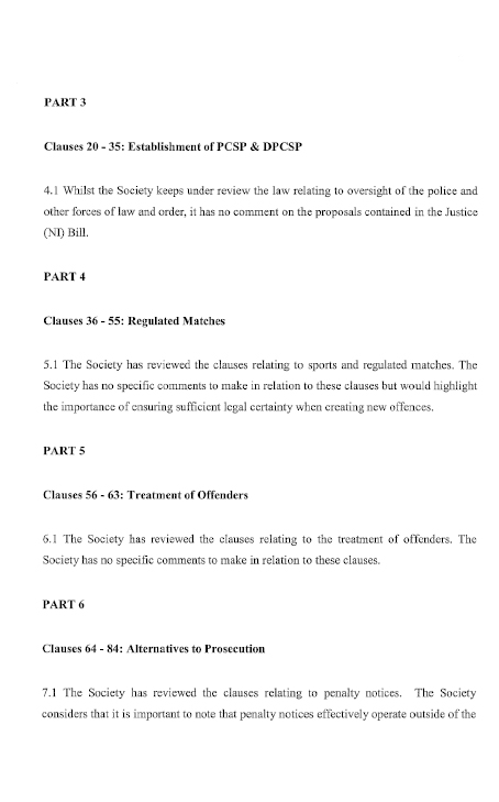 Law Society of Northern Ireland submission