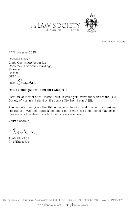 Law Society of Northern Ireland submission