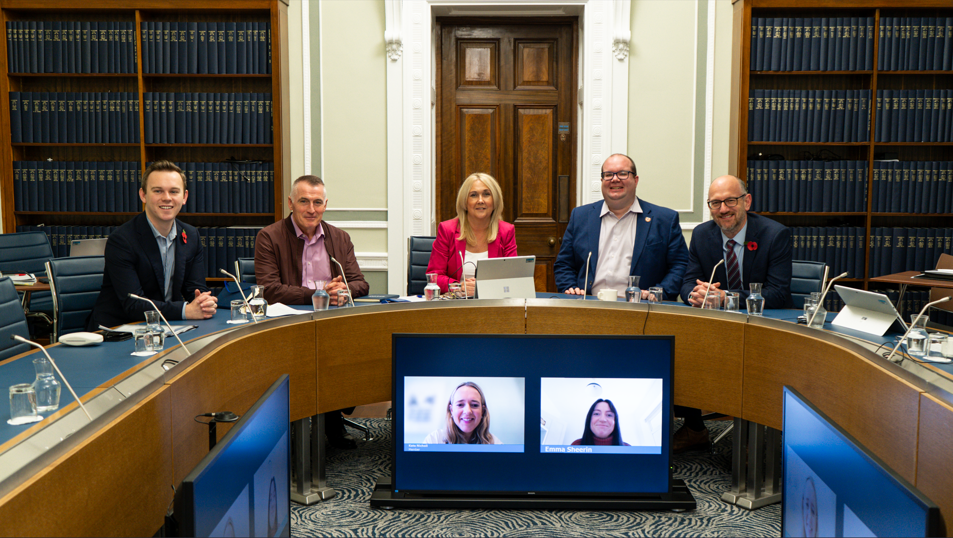 Members of the Windsor Framework Democratic Scrutiny Committee pictured at the Committee meeting on 6 November 2025.
